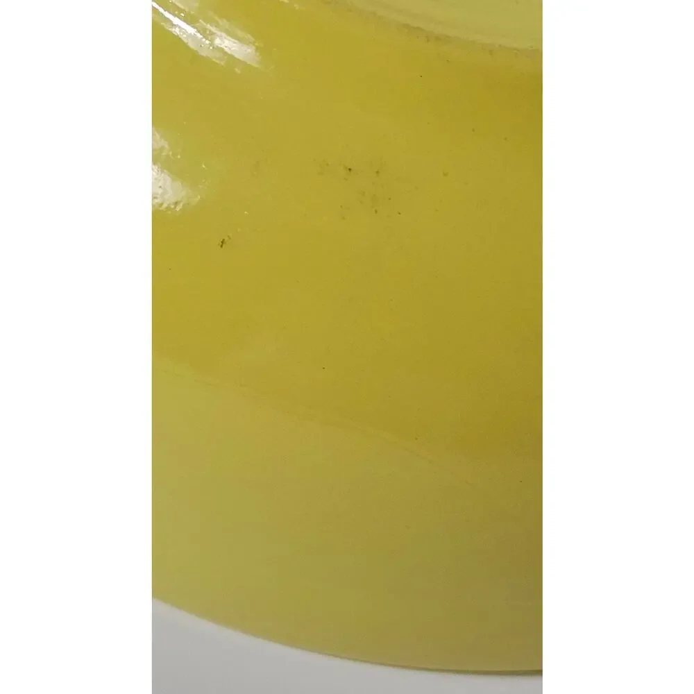 Vintage Yellow and White Glasbake Chili or Soup Bowl with Handle